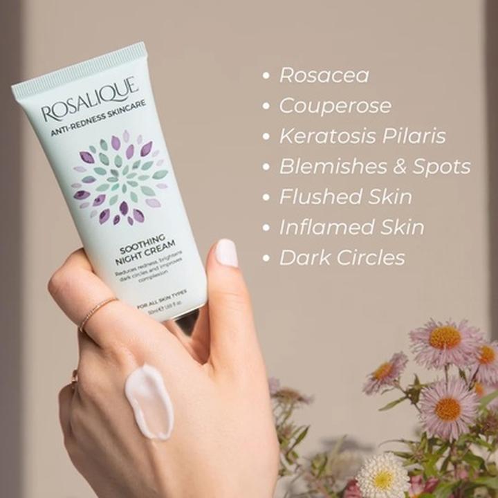 Immagine prodotto Rosalique Crema notte lenitiva per pelli sensibili (Soothing Night Cream) 50 ml (50 ml, Crema notte, SPF 50)