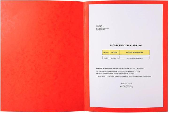 Produktbild Exacompta Sammelmappen - Aktendeckel (A4, 1x)