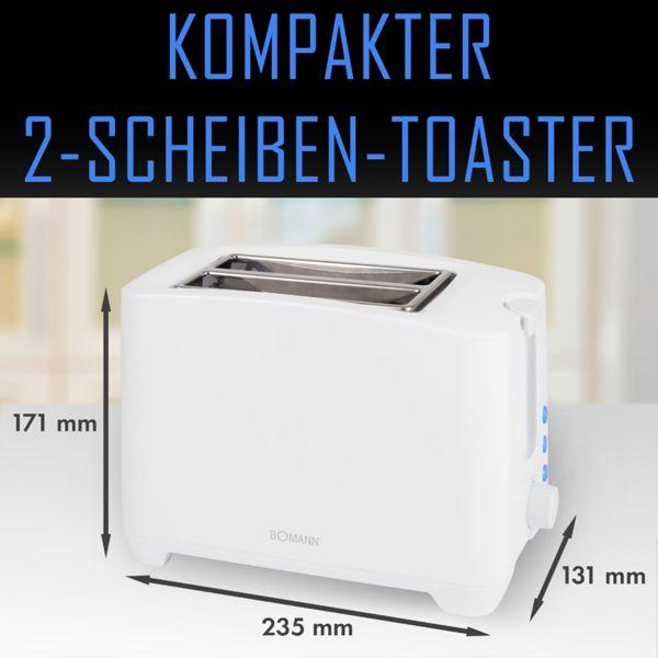 Actual product image Bomann TA 6065 CB Toaster white