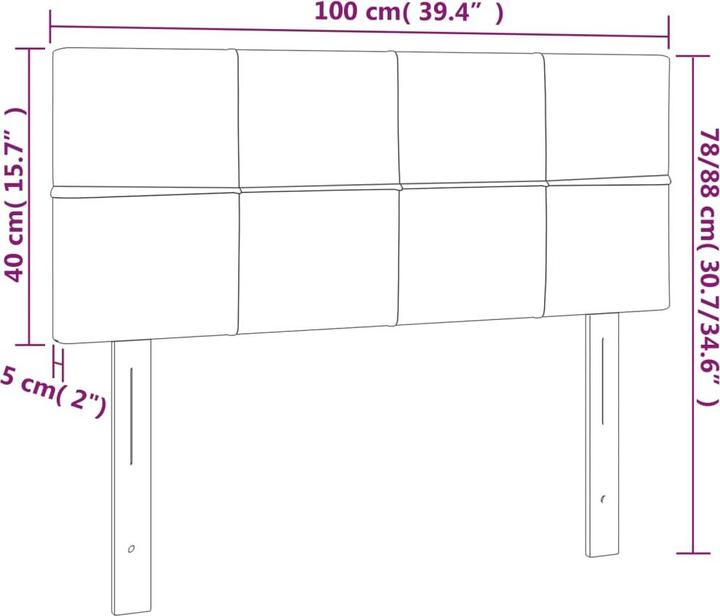 Actual product image VidaXL Ryanne (144 x 5 x 88 cm)