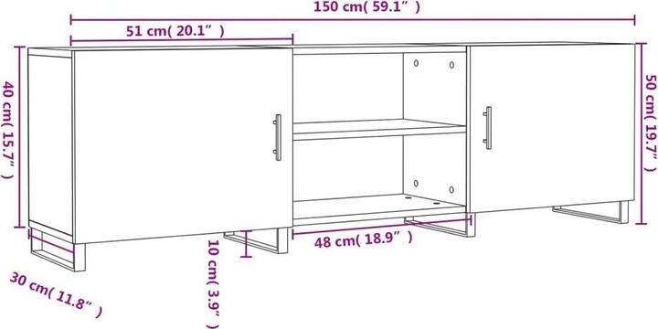 Produktbild vidaXL TV-Schrank (150 x 30 x 50 cm)