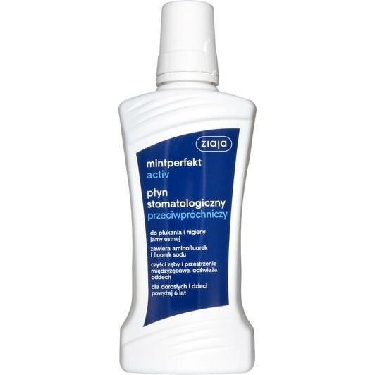 Thumbnail - Ziaja, Mundspülung, Mintperfekt Activ płyn do płukania jamy ustnej stomatologiczny przeciwpróchniczy 500ml (500 ml, Mund...