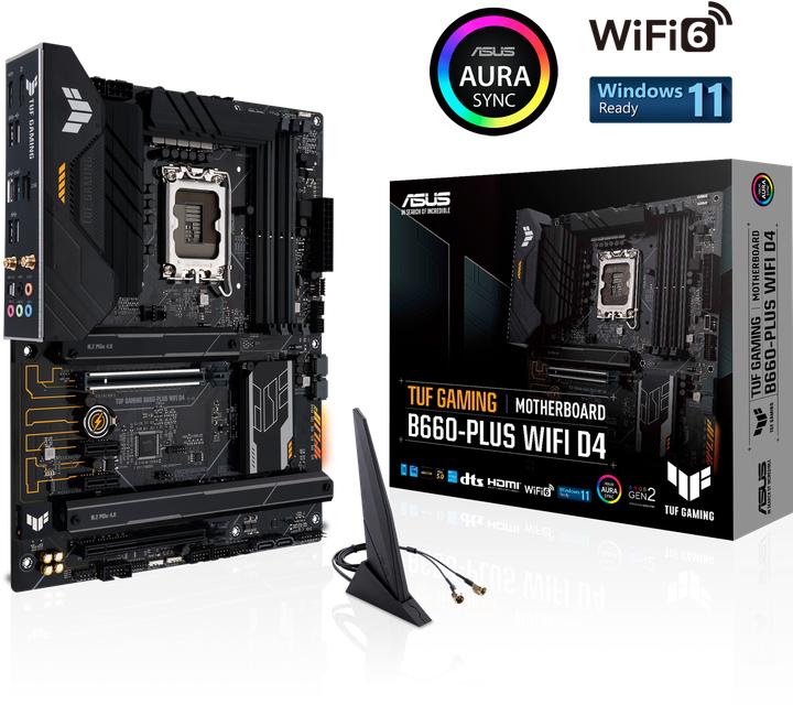 Actual product image ASUS TUF GAMING B660-PLUS D4 (LGA 1700, Intel B660, ATX)