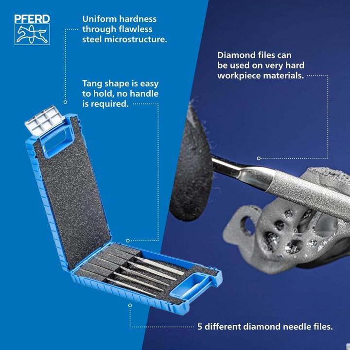Actual product image Pferd Diamond needle file set (140 mm)