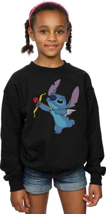 Produktbild Disney Lilo And Stitch Stitch Cupid Valentines Sweatshirt Mädchen (140, 146)