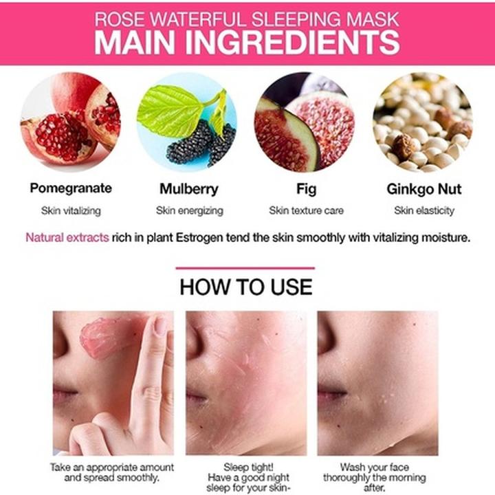 Immagine prodotto Skin79 Rose Waterfull Sleeping Mask Maschera illuminante ed esfoliante per tutta la notte 100Ml (100 ml)