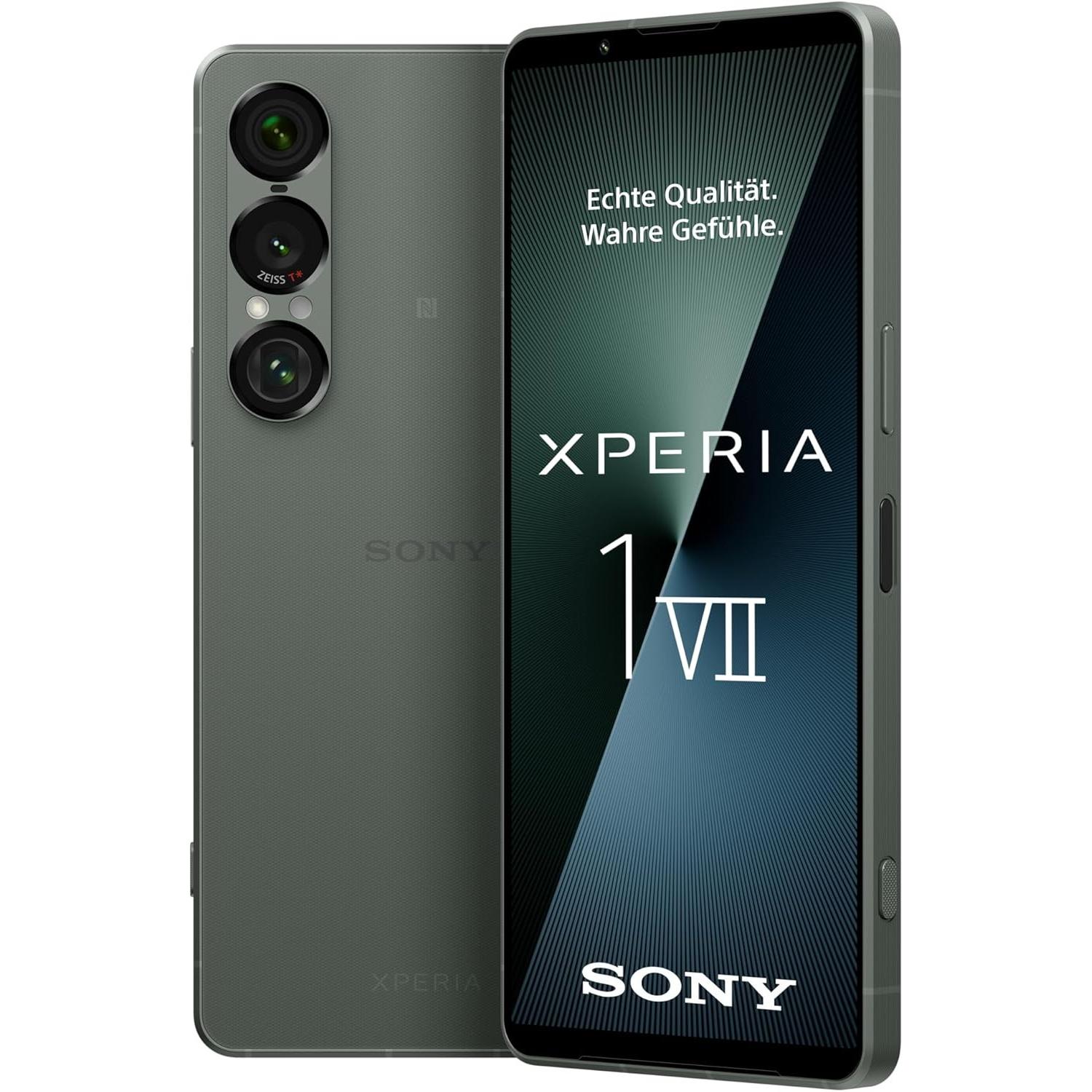 Sony Xperia 1 VII (256 GB, Moosgrün, 6.50", Dual SIM, 5G), Smartphone, Grün