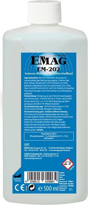 Productafbeelding Emag EM-202 RENSEMIDDEL TIL ULTRALYDRENSER 500ML (500 ml)