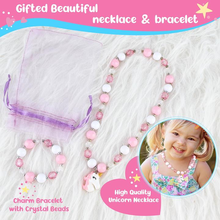 Produktbild Only-Bags.Store Schmuckkästchen mit Spieluhr mit Einhorn-Schmuckset, Kinderschmuckkästchen Spieluhr mit drehender