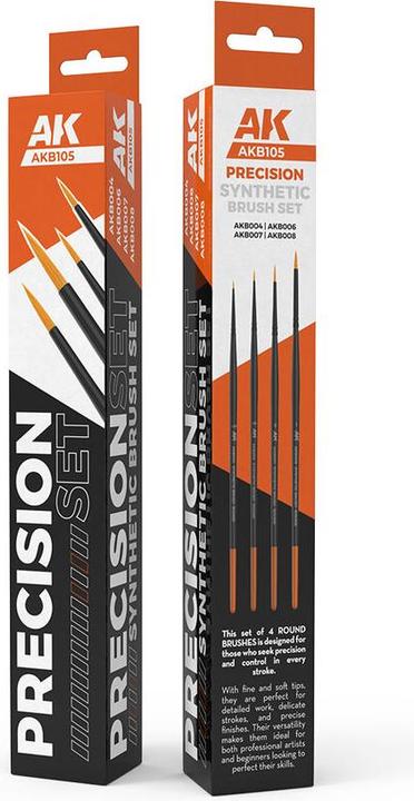 Actual product image AK Interactive PRECISION BRUSHES SET (4 brushes)