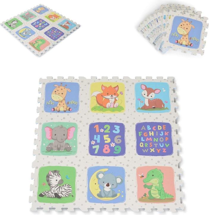 Moni Puzzle-Spielmatte Safari 9-teilig (96 x 96 cm)