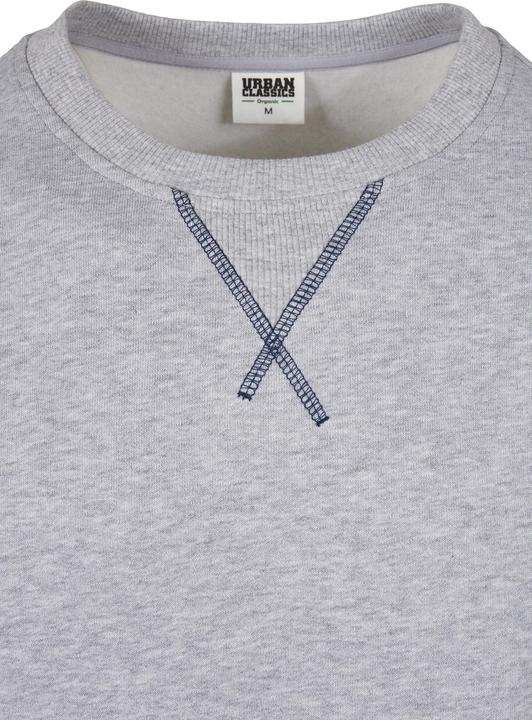 Actual product image Urban Classics Organic Contrast Flatlock Stitched Crew - 12226 (L)