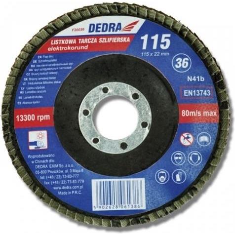 Dedra, Abrasivi, Dischi a forma di lama 125x22 mm, 60