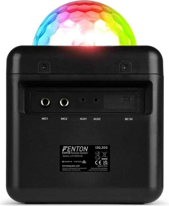 Produktbild Fenton Lautsprecher KAR15B mit 2 Mikrofonen (1x 15 W)