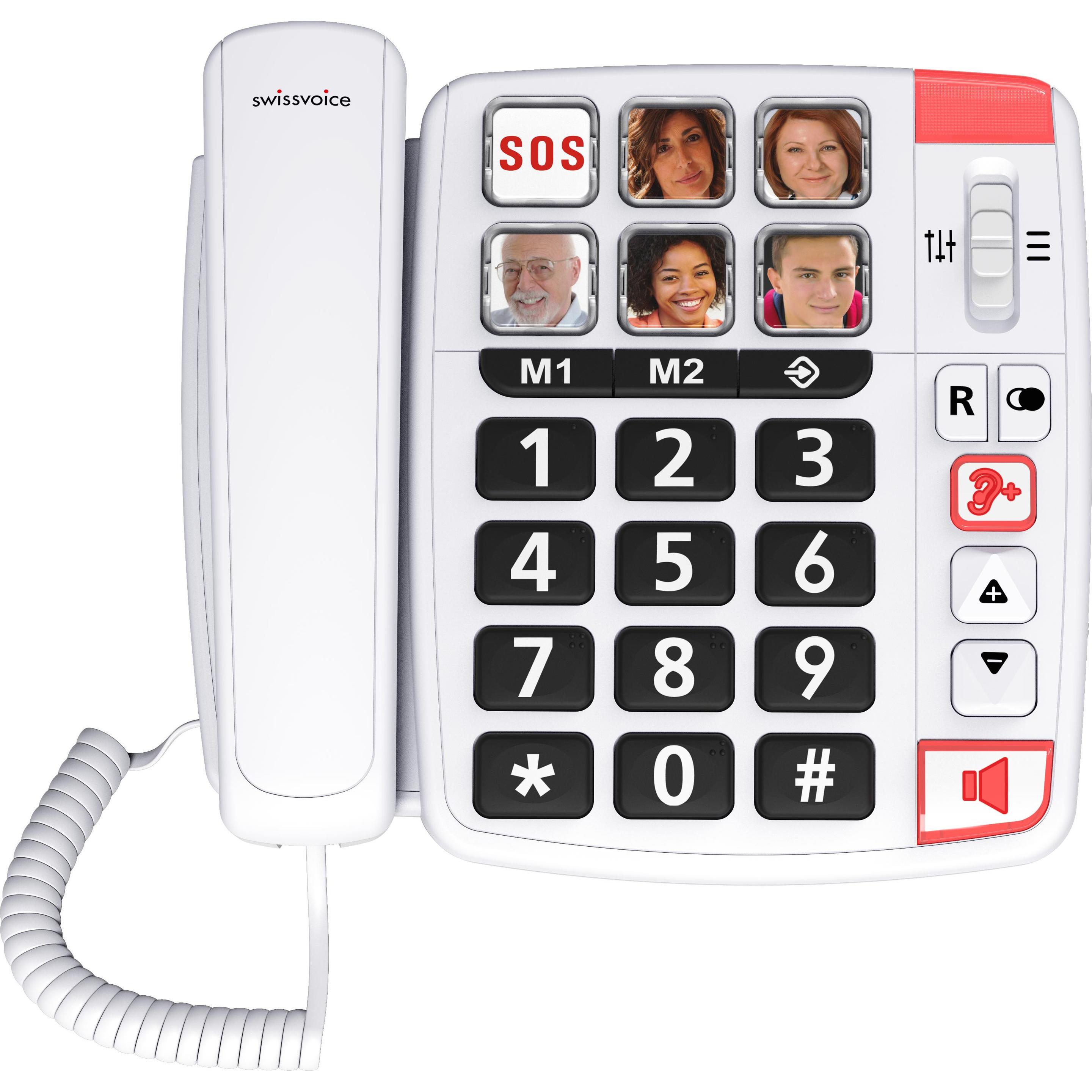 amplicom Xtra 1110, Telefon, Weiss