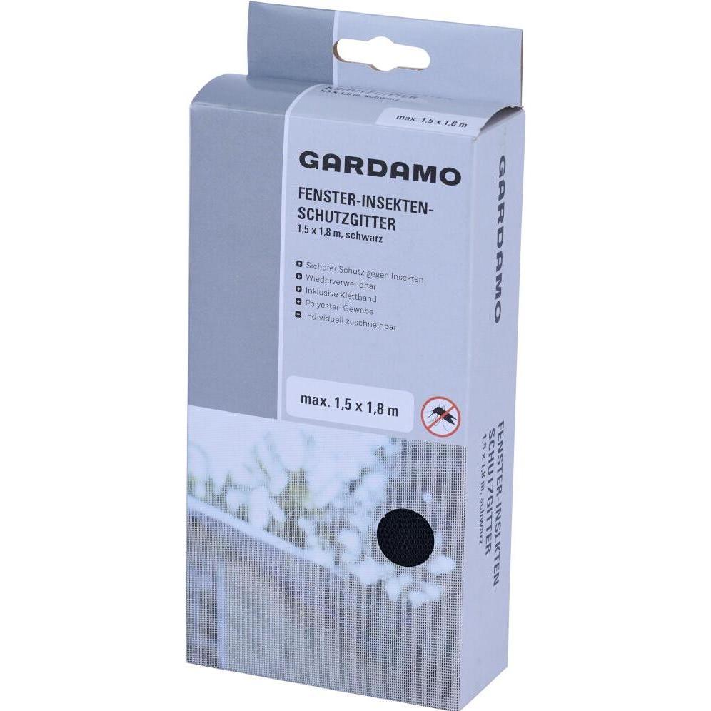 Siena Garden, Zanzariera, Fliegengitter 1,5 m x 1,8 m schwarz für Fenster mit Klettband (180 x 150 cm)