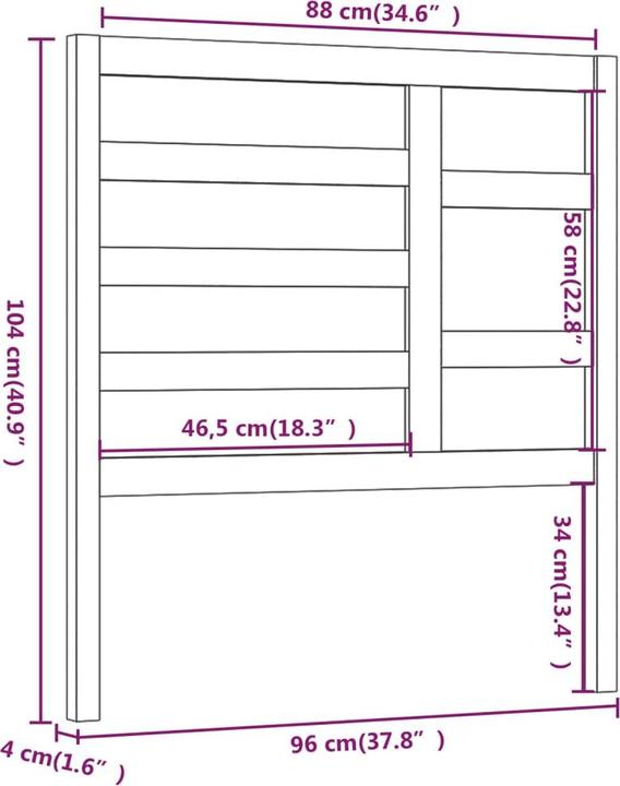 Actual product image VidaXL Edan (126 x 4 x 104 cm)