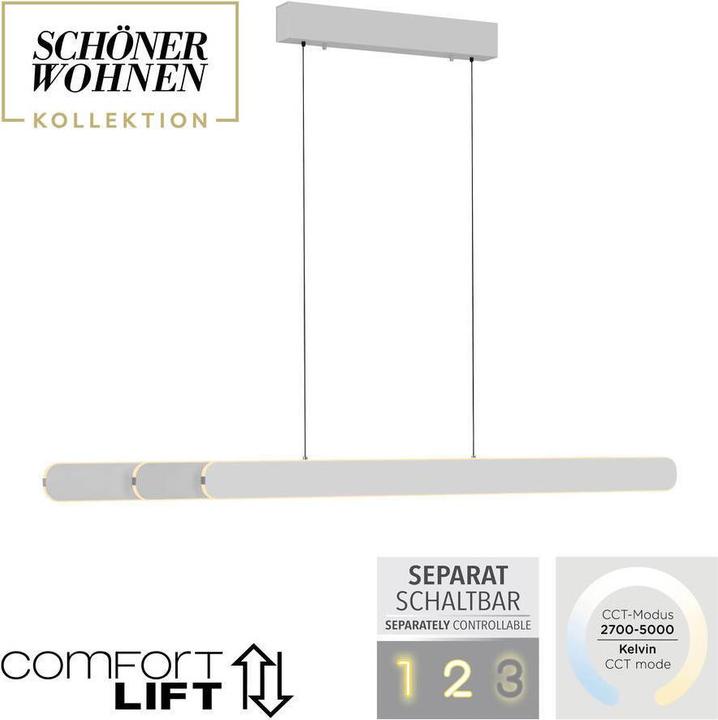 Produktbild Paul Neuhaus LED Pendelleuchte SW ADRIANA ROUND dimmbar Lichttemperaturwechsel höhenverstellbar (5760 lm)