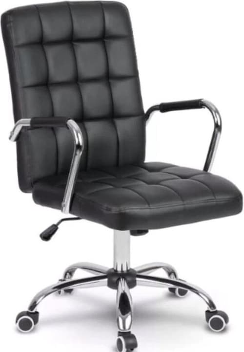 Produktbild WfG Öko-Leder Bürostuhl BÜRO-STUHL Schreibtischstuhl Bürodrehstuhl Schwarz