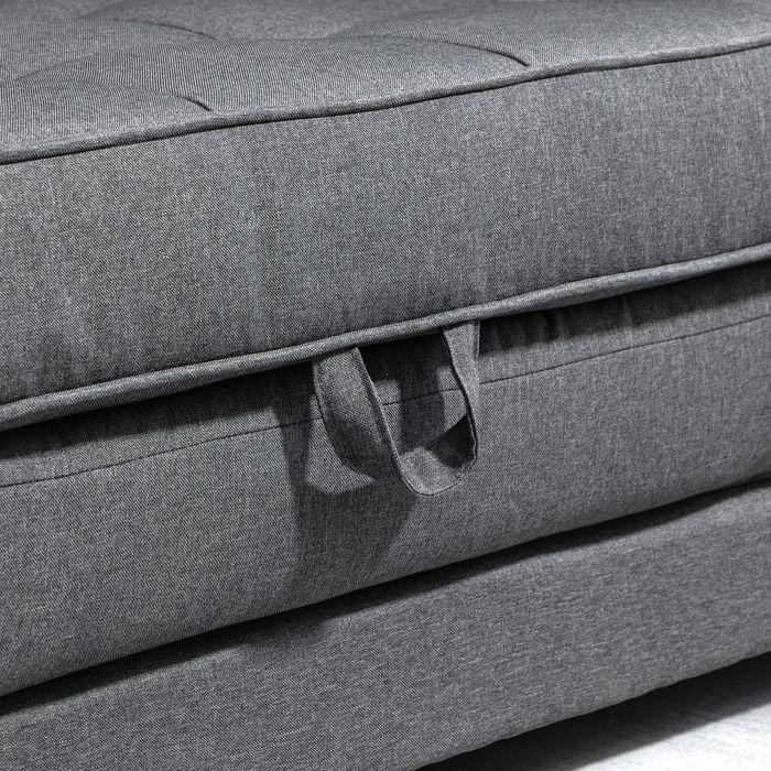 Image du produit Swisshandel24 Schlafsofa Klappsofa 2-Sitzer Stoffsofa Bettsofa Sofa mit Schlaffunktion Sofagarnitur Leinen-Touch G (Canapé-lit)