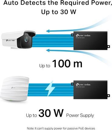 Actual product image TP-Link PoE+ Injector Adapter TL-POE160S Ethernet LAN (RJ-45) Ports 1x10 (802.3at (PoE+), 802.3af (PoE), 30 W)