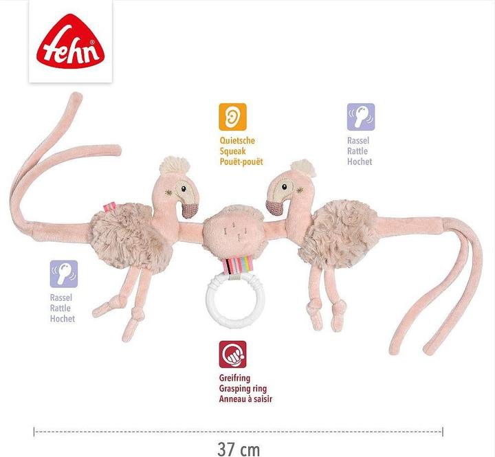 Immagine prodotto Fehn Kinderwagenkette Flamingo Rose, Material: Polyester