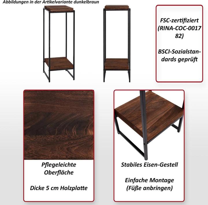 Produktbild Mendler Blumentisch (32 x 30 x 101 cm)