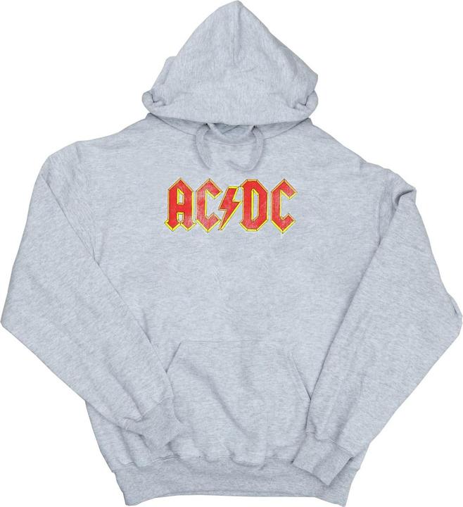AC/DC Distressed Red Logo Kapuzenpullover (L)