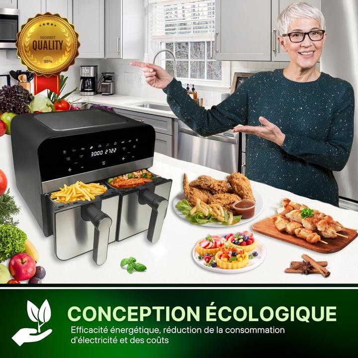 Produktbild Comfy Nest Doppelte Heissluftfritteuse XXL