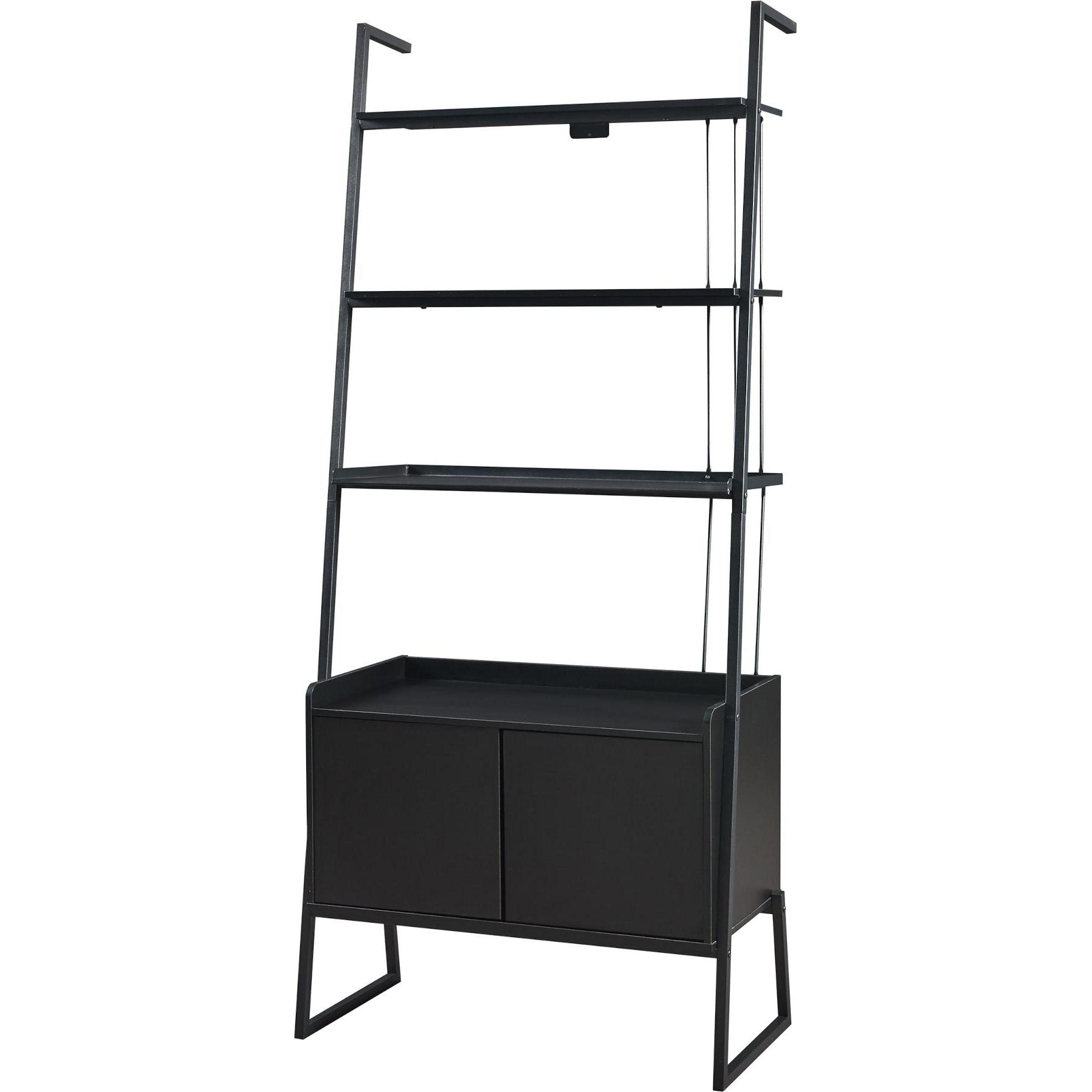 En.Casa, Schreibtisch, Möbelset Storfjord 4-tlg. 1x Schreibtisch, 3x Leiterregal