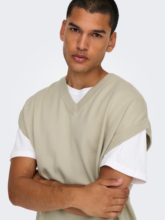 Immagine prodotto Only & Sons Gilet in maglia con scollo a V e vestibilità morbida (XXL)