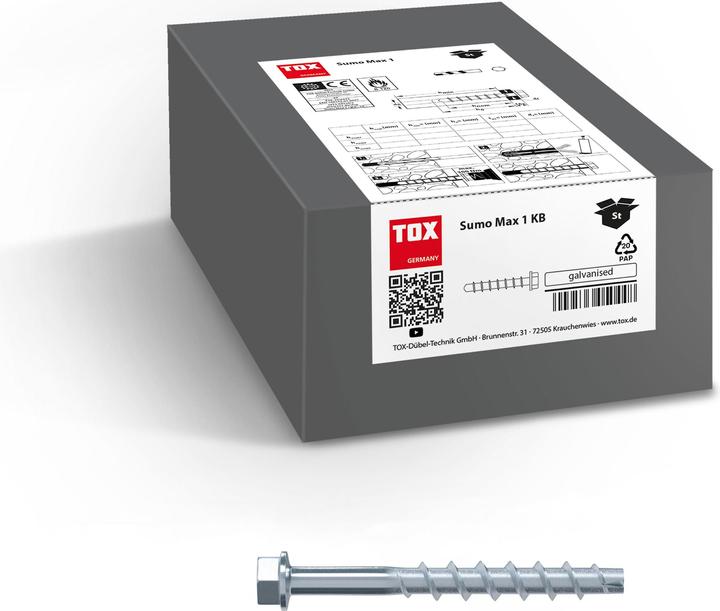 Actual product image Tox Screw anchor Sumo Max 1 10x140 KB (25 pcs.) (25 pcs.)