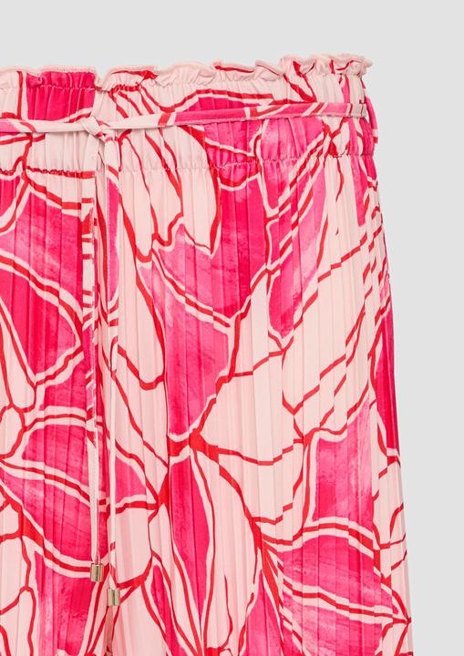 Actual product image S.Oliver Hose Plissierte Culotte mit All-over-Print und Elastikbund (Frequency band 38 (2600 MHz))