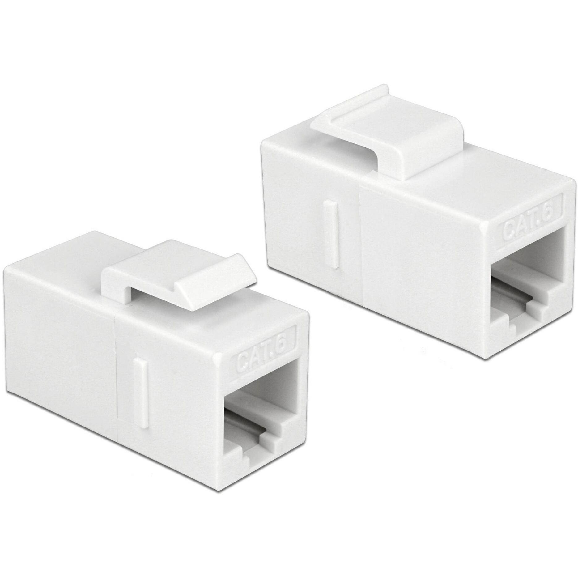 Delock, Kabelverbindung, Keystone Modul Cat.6, UTP, weiss