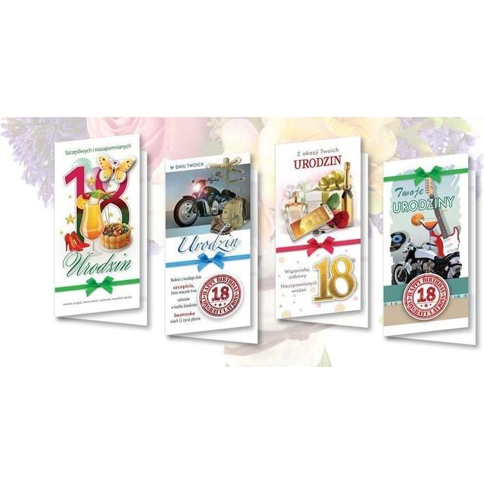 Top Graphic, Biglietto di auguri + Carta da lettere, Carnet DL De Lux. Oro 18° compleanno MIX (10 pz.) (10 pz.)