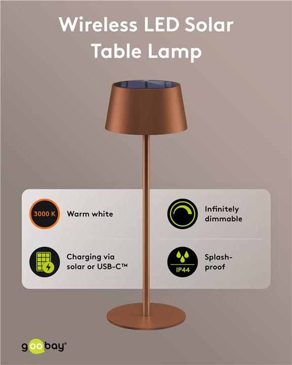 Image du produit Goobay Lampe de bureau LED sans fil (150 lm)
