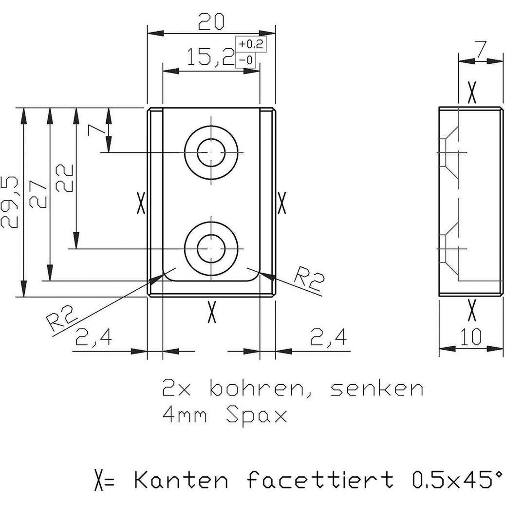 Thumbnail - OK-Line, Möbelausstattung, Schrankrohrlager eckig (1 Stk.)