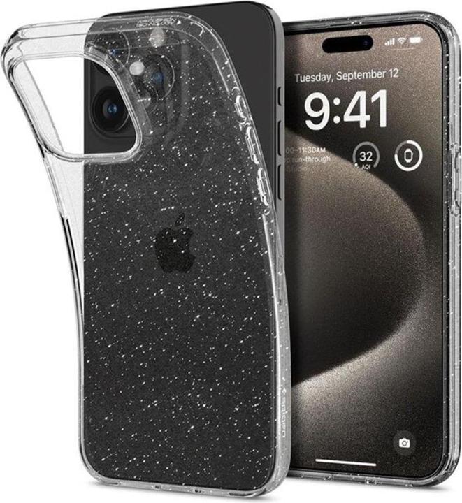 Actual product image Spigen Liquid Crystal Iphone 15 Pro Max Glitter Crystal (Apple iPhone 15 Pro Max)