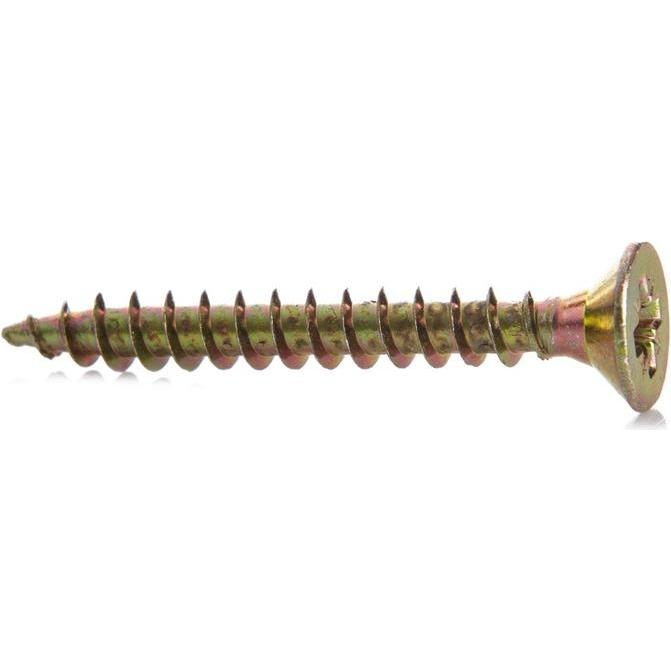 Haushalt, Schrauben, CHIPBOARD SCREW 5.0X40 YLW ZP 25PCS G1 (25 Schrauben pro Stück)
