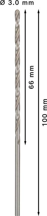 Image du produit Bosch Professional Zubehör Foret hélicoïdal PRO Metal HSS-G, 3 x 66 x 100 mm (3 mm)