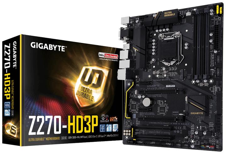 Produktbild Gigabyte Ga-Z270-Hd3p (LGA 1151, Intel Z270, ATX)