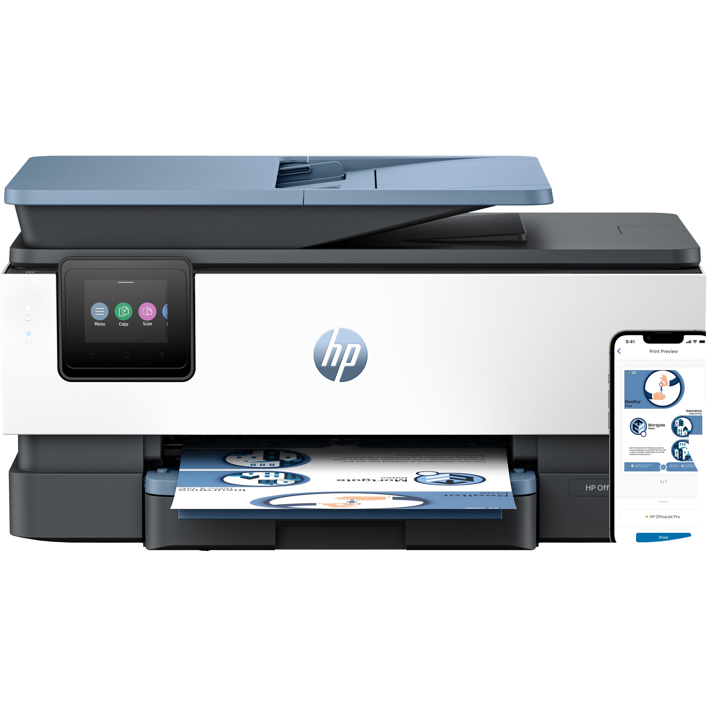 HP OfficeJet Pro 8135e (Tintenpatrone, Farbe), Drucker, Weiss, Grau, Blau