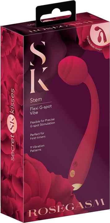 Image du produit Secret Kisses Rosegasm Long Stem Vibrating Rose Vibrator Red Taille unique