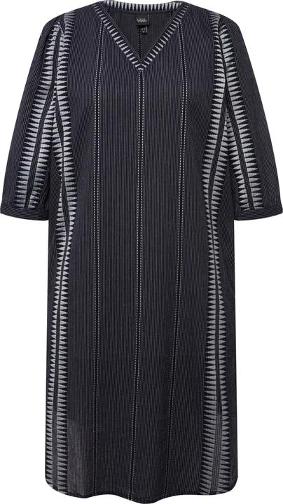 Produktbild Ulla Popken Kaftan, Mustersteifen, Oversiezd, V-Ausschnitt, 3/4-Arm (42, 44)