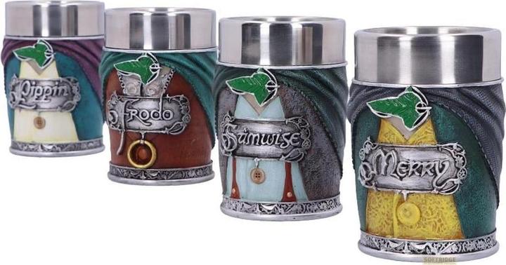 Immagine prodotto Nemesis Now Lord of the Rings Hobbit Shot Glass Set (4 x, Bicchiere di vetro)