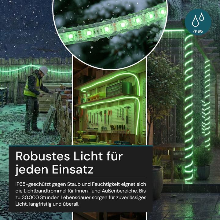 Produktbild Luxula LED Lichtschlauch, grün, 15 m (Grün, 1500 cm, Outdoor)