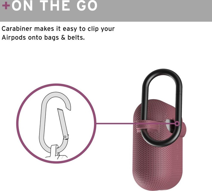 Actual product image UAG Transport Case Dot Silicone AirPods Dusty Rose (Headphone sleeve)