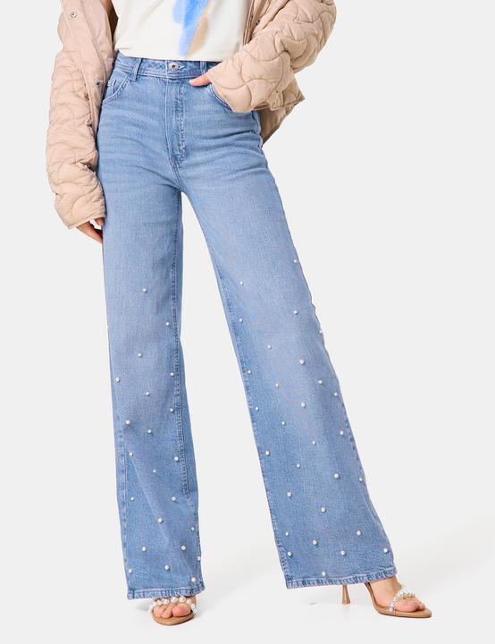 Produktbild Taifun Wide Leg Jeans mit Perlenzier Hose Jeans lang - 65082