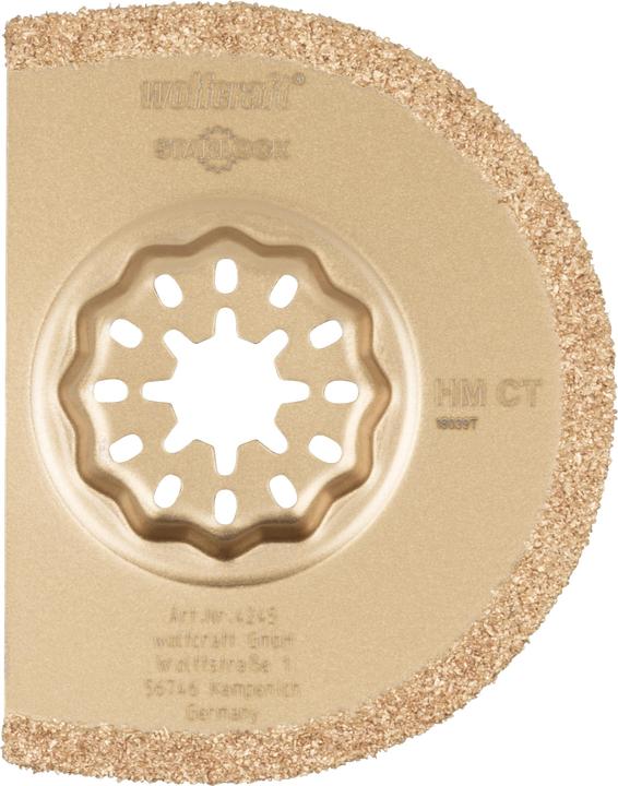 Actual product image wolfcraft Segment blade "Expert" carbide-coated, STARLOCK holder, mortar, cement joints, Ø 75 mm