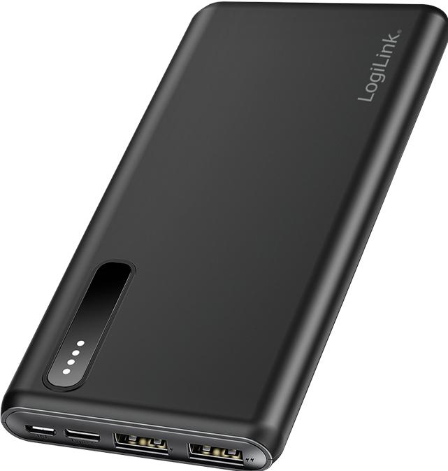 Image du produit LogiLink Powerbank PA0311 noir, 8000 mAh, 2x USB-A, câble 2 en 1 (8000 mAh, 12 W, 29.60 Wh)